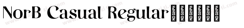 NorB Casual Regular字体转换